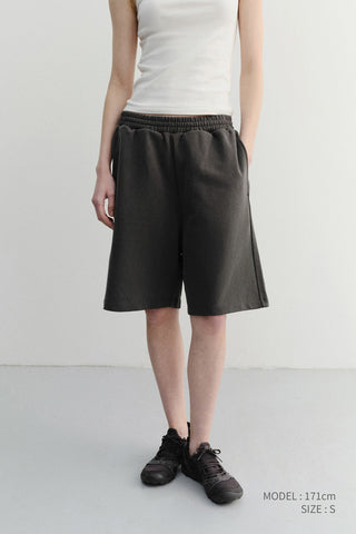 UNISEX PIGMENT RELAXED BEACH SHORTS CHARCOAL GREY