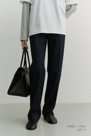 STRAIGHT SLACKS NAVY