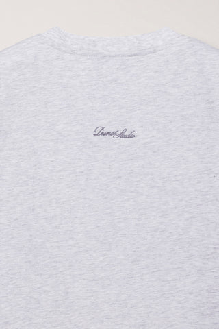 UNISEX VINTAGE ARCH LOGO T-SHIRT LIGHT MELANGE GREY