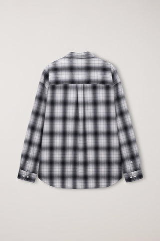 UNISEX WINTER FLANNEL CHECKED SHIRT BLACK