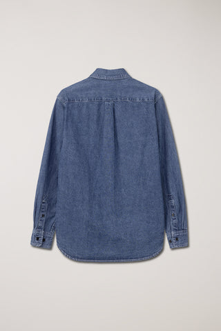 UNISEX OVERSIZED DENIM SHIRT CLASSIC BLUE