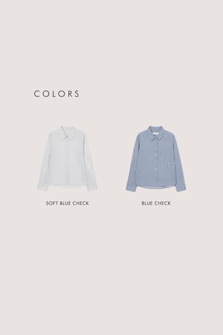2-WAY ESSENTIAL CHECKED SHIRT BLUE CHECK