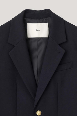 UNISEX 2 BUTTON WOOL BLAZER NAVY
