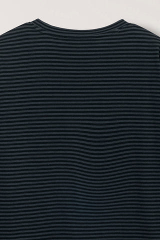 UNISEX MUTED STRIPED T-SHIRT CHARCOAL