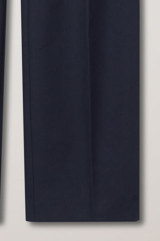 PLEATED CHINO SLACKS NAVY