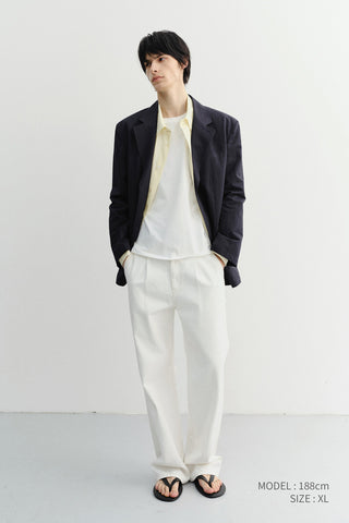 UNISEX CLASSIC LINEN JACKET NAVY