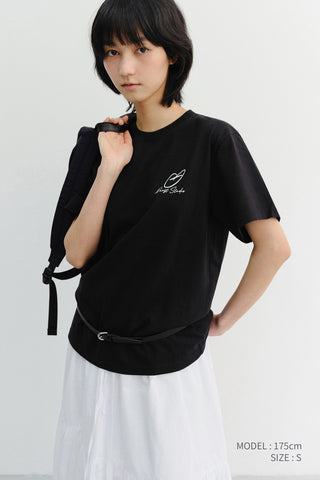 UNISEX HEART D LOGO T-SHIRT BLACK