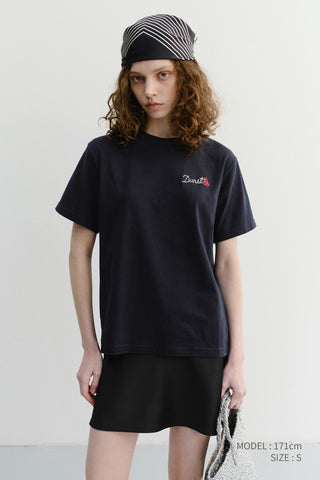UNISEX MARINE LOGO T-SHIRT FRENCH NAVY
