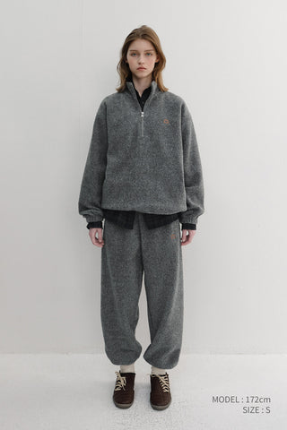 UNISEX BOUCLE JOGGER PANTS MELANGE GREY