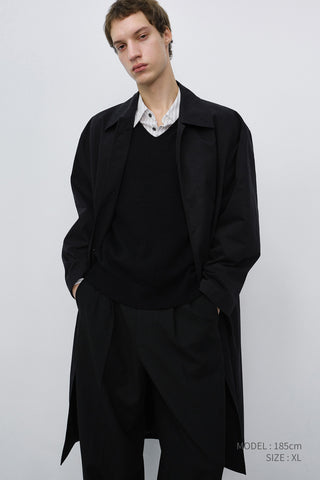 UNISEX CASHMERE V-NECK SWEATER BLACK