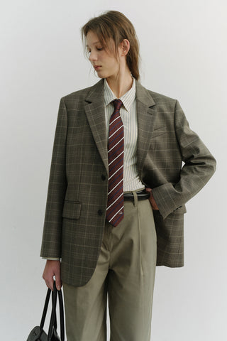 STRIPED TIE BURGUNDY