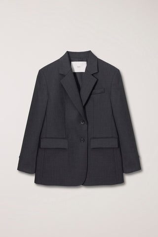ESSENTIAL 2 BUTTON WOOL BLAZER MELANGE GREY