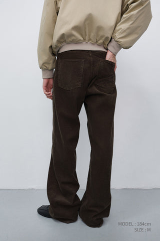 90S WIDE CORDUROY JEANS BROWN