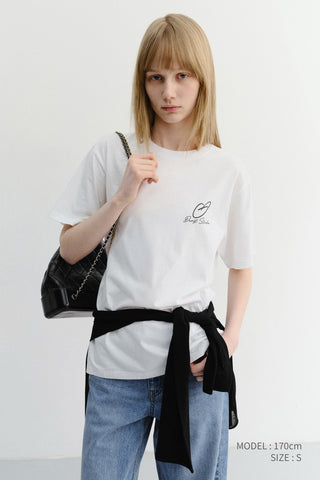 UNISEX HEART D LOGO T-SHIRT OFF WHITE