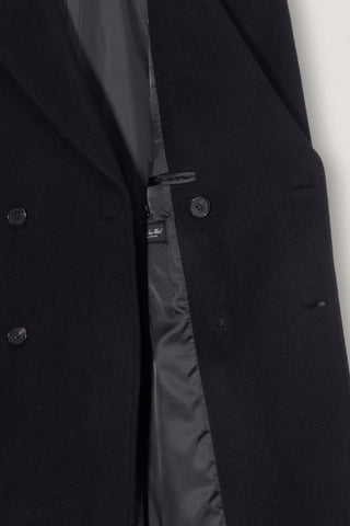 UNISEX LOOSE DOUBLE-BREASTED COAT BLACK