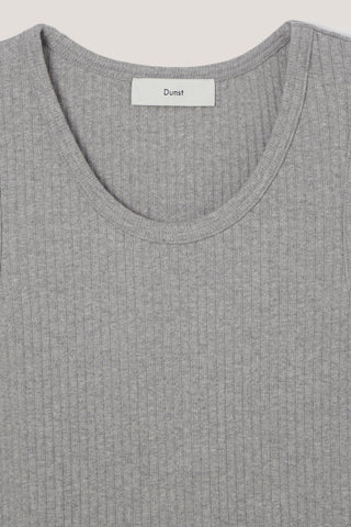RELAXED SLEEVELESS TOP MELANGE GREY