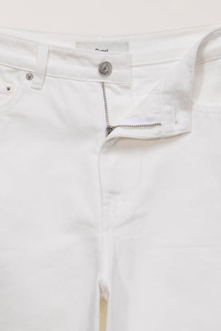 RELAXED BERMUDA DENIM SHORTS IVORY