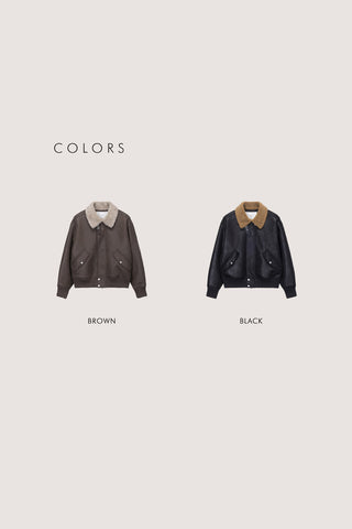UNISEX VOLUME AVIATOR BLOUSON BROWN