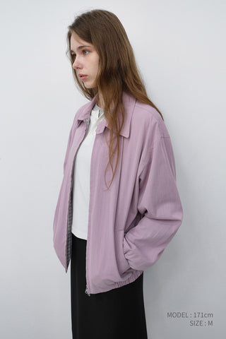 UNISEX COLLARED BLOUSON JACKET LAVENDER PINK