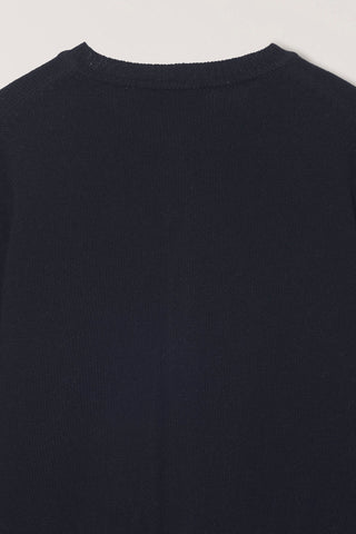 UNISEX CREWNECK KNIT CARDIGAN BLACK