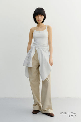 PETIT SLEEVELESS TOP OFF WHITE