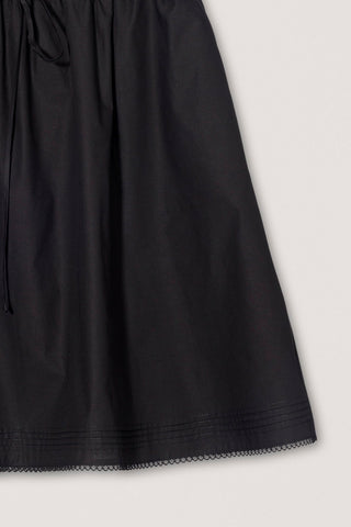 LACED MIDI FULL SKIRT BLACK