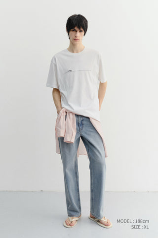 UNISEX MINIMAL LETTERING T-SHIRT OFF WHITE