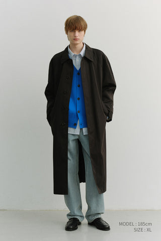 UNISEX BOYFRIEND KNIT CARDIGAN BLUE