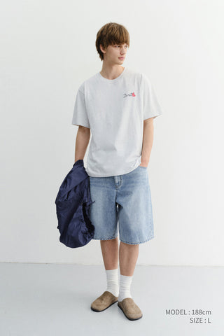 CLASSIC BAGGY DENIM SHORTS LIGHT BLUE