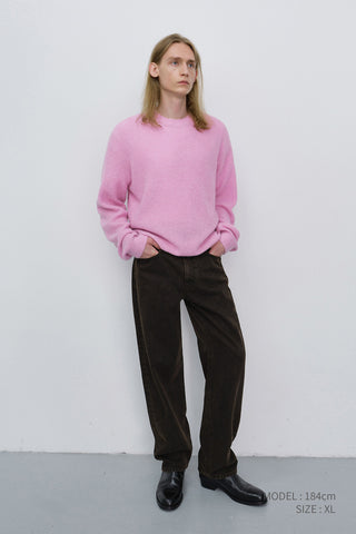 UNISEX HAIRLY SWEATER PALE PINK