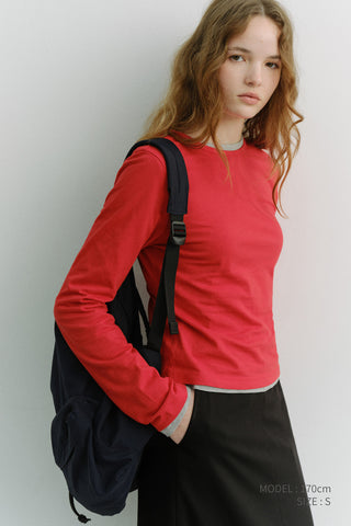 ESSENTIAL CREW-NECK T-SHIRT RED