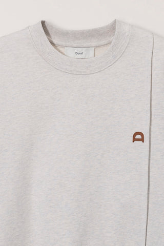 UNISEX DUNST LOGO CREASE SWEATSHIRT OATMEAL MELANGE