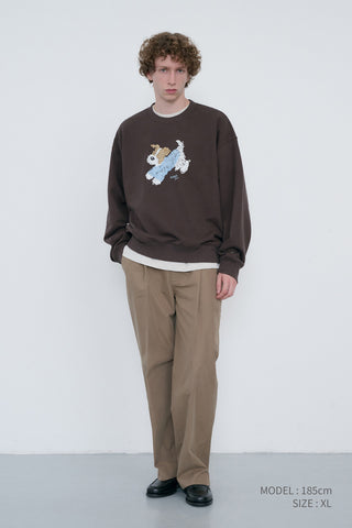 UNISEX PUPPY SWEATSHIRT BROWN