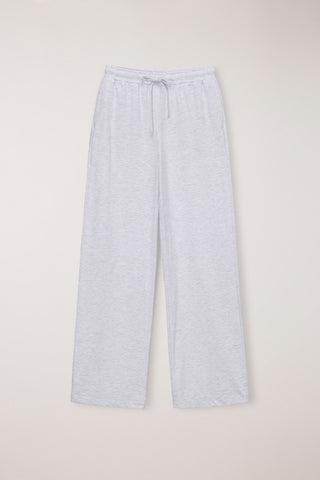 SUMMER WIDE JOGGER PANTS LIGHT MELANGE GREY