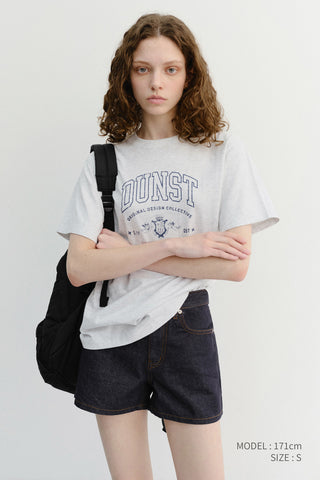 UNISEX CUPID ARCH LOGO T-SHIRT LIGHT MELANGE GREY