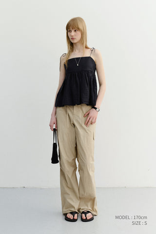 UTILITY PARACHUTE PANTS BEIGE