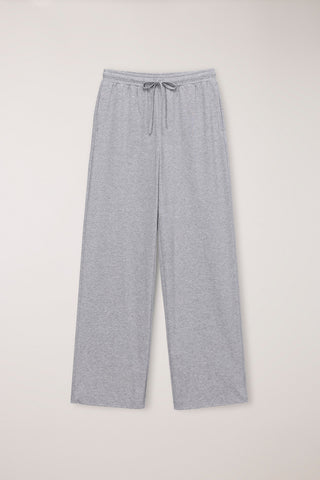SUMMER WIDE JOGGER PANTS MELANGE GREY