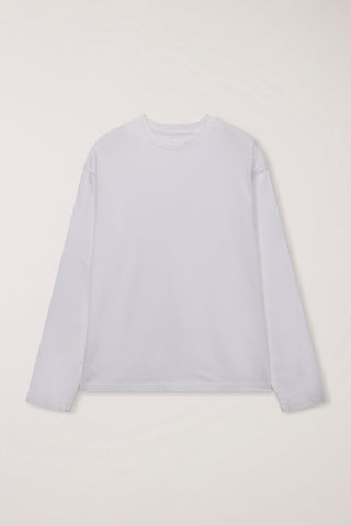 UNISEX LAYERED SET-UP T-SHIRT MELANGE GREY OFF WHITE