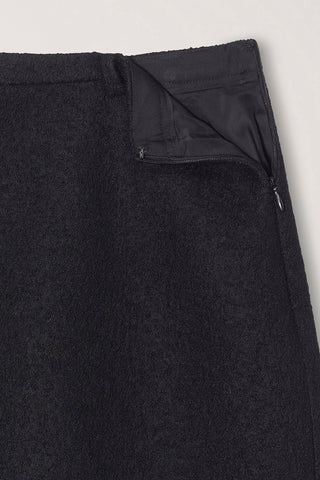 WOOL MINI SKIRT BLACK