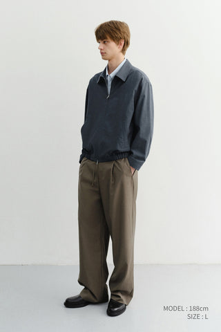 LOUNGE WOOL SLACKS KHAKI