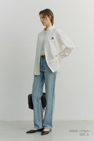 UNISEX CLASSIC BOYFRIEND SHIRT OFF WHITE