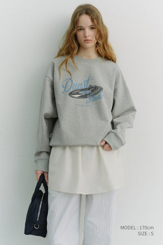 UNISEX VINYL SWEATSHIRT MELANGE GREY