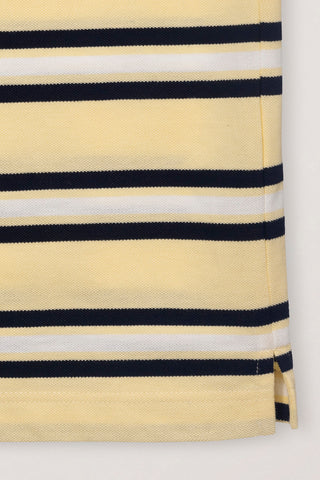 UNISEX STRIPED POLO SHIRT LEMON