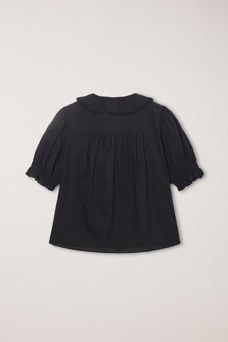 RUFFLE BLOUSE BLACK