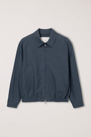 UNISEX COLLARED LIGHT BLOUSON JACKET SMOKY NAVY