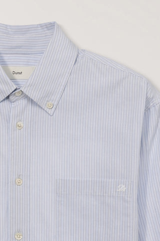 UNISEX OVERSIZED BD STRIPED SHIRT BLUE GREY STRIPE