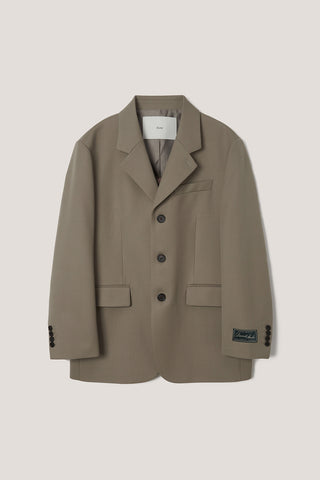 UNISEX 3 BUTTON WOOL BLAZER KHAKI BEIGE