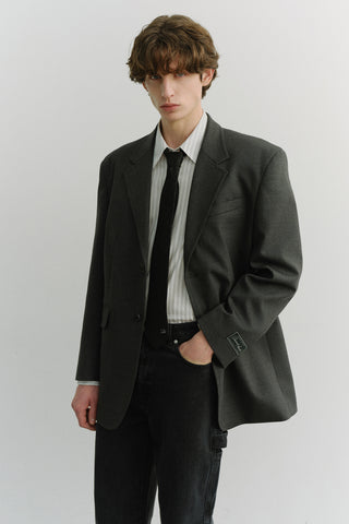 STRIPED TIE BLACK