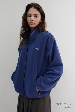 UNISEX ZIP-UP FLEECE SWEATSHIRT BLUE NAVY