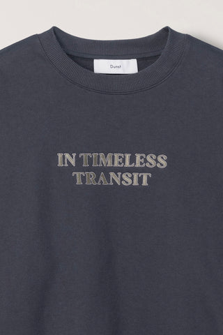 UNISEX SLOGAN SWEATSHIRT CHARCOAL GREY
